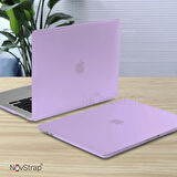 NovStrap Apple MacBook Air M2 Çip A2681 13.6 inç 2022 Uyumlu Kılıf Sert Rubber Mat Buzlu Kapak