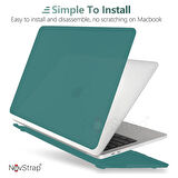 NovStrap Apple MacBook Air M2 Çip A2681 13.6 inç 2022 Uyumlu Kılıf Sert Rubber Mat Buzlu Kapak