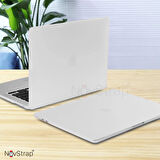 NovStrap Apple MacBook Pro M1 M2 Çip 13.3" A2338 ile Uyumlu Kılıf Sert Rubber Mat Buzlu Kapak