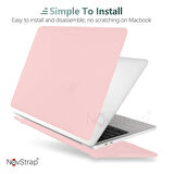 NovStrap Apple MacBook Pro M1 M2 Çip 13.3" A2338 ile Uyumlu Kılıf Sert Rubber Mat Buzlu Kapak