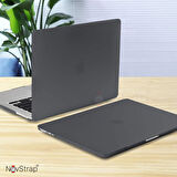 NovStrap Apple MacBook Pro M1 M2 13" A2289 A2251 A1706 A1708 A1989 A2159 2338 Uyumlu Kılıf Mat Buzlu