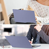 NovStrap Apple MacBook Air M1 Çip A2337 A1932 A2179 13.3" Uyumlu Kılıf Cream Hard Shell Rubber Kapak