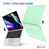 NovStrap Apple MacBook Air M1 Çip A2337 A1932 A2179 13.3" Uyumlu Kılıf Cream Hard Shell Rubber Kapak