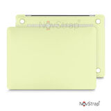 NovStrap Apple MacBook Pro M1 M2 Çip 13.3" A2338 ile Uyumlu Kılıf Cream Hard Shell Rubber Kapak
