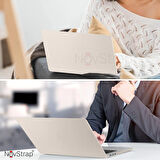NovStrap Apple MacBook Pro M1 M2 Çip 13.3" A2338 ile Uyumlu Kılıf Cream Hard Shell Rubber Kapak
