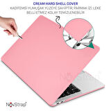 NovStrap Apple MacBook Pro M1 M2 13" A2289 A2251 A1706 A1708 A1989 A2159 A2338 Kılıf Cream Kapak
