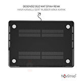 NovStrap Apple MacBook Air M2 Çip A2681 13.6 inç 2022 Uyumlu Kılıf Deri Desenli Rubber Mat Kapak