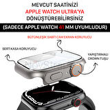 NovStrap Apple Watch Uyumlu Seri 8 7 41mm için Apple Watch Uyumlu Ultra Dönüştürücü Kasa ve Ekran Koruyucu 