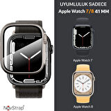 NovStrap Apple Watch Uyumlu Seri 8 7 41mm için Apple Watch Uyumlu Ultra Dönüştürücü Kasa ve Ekran Koruyucu 