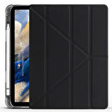 NovStrap Samsung Galaxy Tab A8 10.5 Sm-X200 X205 X207 Uyumlu Kılıf Smart Kalem Bölmeli Trifold Stand
