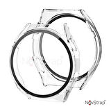 NovStrap Huawei Watch GT3 Pro Uyumlu Ekran Koruyucu Cam ve Kasa Koruyucu Kılıf Sert PC