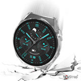 NovStrap Huawei Watch GT3 Pro Uyumlu Ekran Koruyucu Cam ve Kasa Koruyucu Kılıf Sert PC