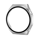 NovStrap Huawei Watch GT3 Pro Uyumlu Ekran Koruyucu Cam ve Kasa Koruyucu Kılıf Sert PC