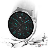 NovStrap Huawei Watch GT3 Pro Uyumlu Ekran Koruyucu Cam ve Kasa Koruyucu Kılıf Sert PC