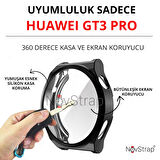 NovStrap Huawei GT3 Pro Uyumlu Ekran Koruyucu 360 Derece Kasa Koruyucu Silikon