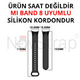 NovStrap Xiaomi Mi Band 8 Uyumlu Kordon 1-1 Tam Uyumlu Klasik Jel Silikon Miband 8 Kordon Kayış