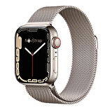 NovStrap Apple Watch SE 40mm Uyumlu Starlight Yıldız Işığı Hasır Örgü Metal Kordon Kayış