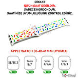 NovStrap Apple Watch Seri 7/8 41mm ile Uyumlu Kordon Pride Style Jel Silikon Kordon Kayış