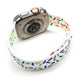 NovStrap Apple Watch Seri 7/8 41mm ile Uyumlu Kordon Pride Style Jel Silikon Kordon Kayış