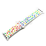 NovStrap Apple Watch Seri 7/8 41mm ile Uyumlu Kordon Pride Style Jel Silikon Kordon Kayış