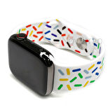 NovStrap Apple Watch 38mm 40mm 41mm Seri 3 4 5 6 7 8 Se ile Uyumlu Kordon Kayış Pride Style Silikon