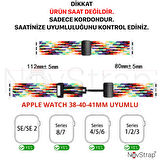 NovStrap Apple Watch 38mm 40mm 41mm Seri 3 4 5 6 7 8 Se Uyumlu Kordon Magnet Tokalı Flexible Örgü