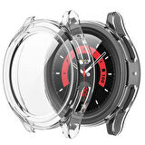 NovStrap Samsung Galaxy Watch 5 Pro 45mm Uyumlu Ekran Koruyucu Cam ve Kasa Koruyucu Sert PC