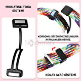 NovStrap Huawei Watch 3 Watch 3 Pro Uyumlu Kordon Kayış (22mm) Flexible Örgü Magnet Tokalı Kordon