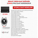 NovStrap Huawei Watch GT 2E ile Uyumlu Kordon Kayış (22mm) Flexible Örgü Magnet Tokalı Kordon