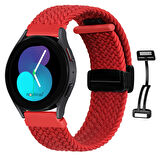 NovStrap Huawei Watch Gt Runner ile Uyumlu Kordon Kayış (22mm) Flexible Örgü Magnet Tokalı Kordon