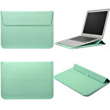 NovStrap Apple Macbook Pro M1 M2 A2338 A2289 A2251 13 inç Uyumlu Deri Kılıf Çanta Sleeve Standlı