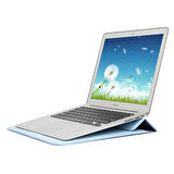 NovStrap Apple Macbook Pro M2 A2779 14 inç Uyumlu Deri Kılıf Çanta Sleeve Standlı İçi Kumaş