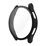 NovStrap Samsung Galaxy Watch 6 Seri 40mm ile Uyumlu Ekran Koruyucu Cam ve Kasa Koruyucu Sert PC