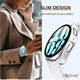 NovStrap Samsung Galaxy Watch 6 Seri 44mm ile Uyumlu Ekran Koruyucu Cam ve Kasa Koruyucu Sert PC