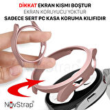 NovStrap Samsung Galaxy Watch 6 Classic 43mm ile Uyumlu Kılıf Kasa Koruyucu Sert PC
