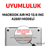 NovStrap Apple MacBook Air M2 13.6 inç A2681 ile Uyumlu Touchpad Trackpad Koruyucu Film