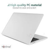 NovStrap Apple MacBook Pro 16 inç M1 M2 A2485 A2780 ile Uyumlu Kılıf Sert Rubber Mat Buzlu Kapak
