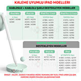 NovStrap iPad Air 4/5 10.9 ile Uyumlu Kalem Pencil Avuç içi Reddi Kablolu-Kablosuz Dual Şarj 3 x Uç