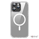 NovStrap Apple iPhone 15 Pro ile Uyumlu Kılıf Şeffaf Magsafe Uyumlu Kamera Korumalı Kapak