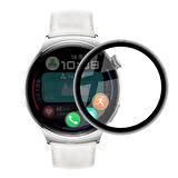 NovStrap Huawei Watch 4 ile Uyumlu Ekran Koruyucu Nano Esnek Cam Tam Kaplayan PPMA