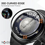 NovStrap Huawei Watch 4 ile Uyumlu Ekran Koruyucu Nano Esnek Cam Tam Kaplayan PPMA