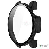 NovStrap Huawei Watch GT4 46mm ile Uyumlu Ekran Koruyucu Cam ve Kasa Koruyucu Kılıf Sert PC