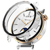 NovStrap Huawei Watch GT4 41mm ile Uyumlu Ekran Koruyucu Cam ve Kasa Koruyucu Kılıf Sert PC