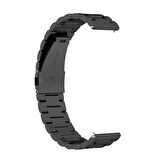 NovStrap Huawei Watch GT4 41mm ile Uyumlu Kordon (18mm Pimli) Çelik Metal Kordon Kayış