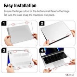 NovStrap Apple Macbook Pro 14 inç M3/M3 Pro/M3 Max A2992 A2918 ile Uyumlu Kılıf Sert Mat Buzlu Kapak