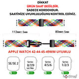 NovStrap Apple Watch ile Uyumlu 42 44 45 49 mm Seri 4 5 6 7 8 9 Se Ultra Kordon Flexible Magnet Toka
