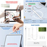 NovStrap iPad Air 4/5 Nesil 10.9" ile Uyumlu Dokunmatik Kalem Pencil DZ890 Avuç İçi Reddi 3 Adet Uç