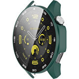 NovStrap Huawei Watch GT4 46mm ile Uyumlu Ekran Koruyucu Temperli Cam Kasa Koruyucu Sayısal Kadranlı