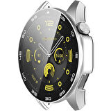 NovStrap Huawei Watch GT4 46mm ile Uyumlu Ekran Koruyucu Temperli Cam Kasa Koruyucu Sayısal Kadranlı