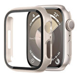 NovStrap Apple Watch 4/5/6/Se Seri 44mm ile Uyumlu Starlight Yıldız Işığı Ekran Kasa Koruyucu Kapak